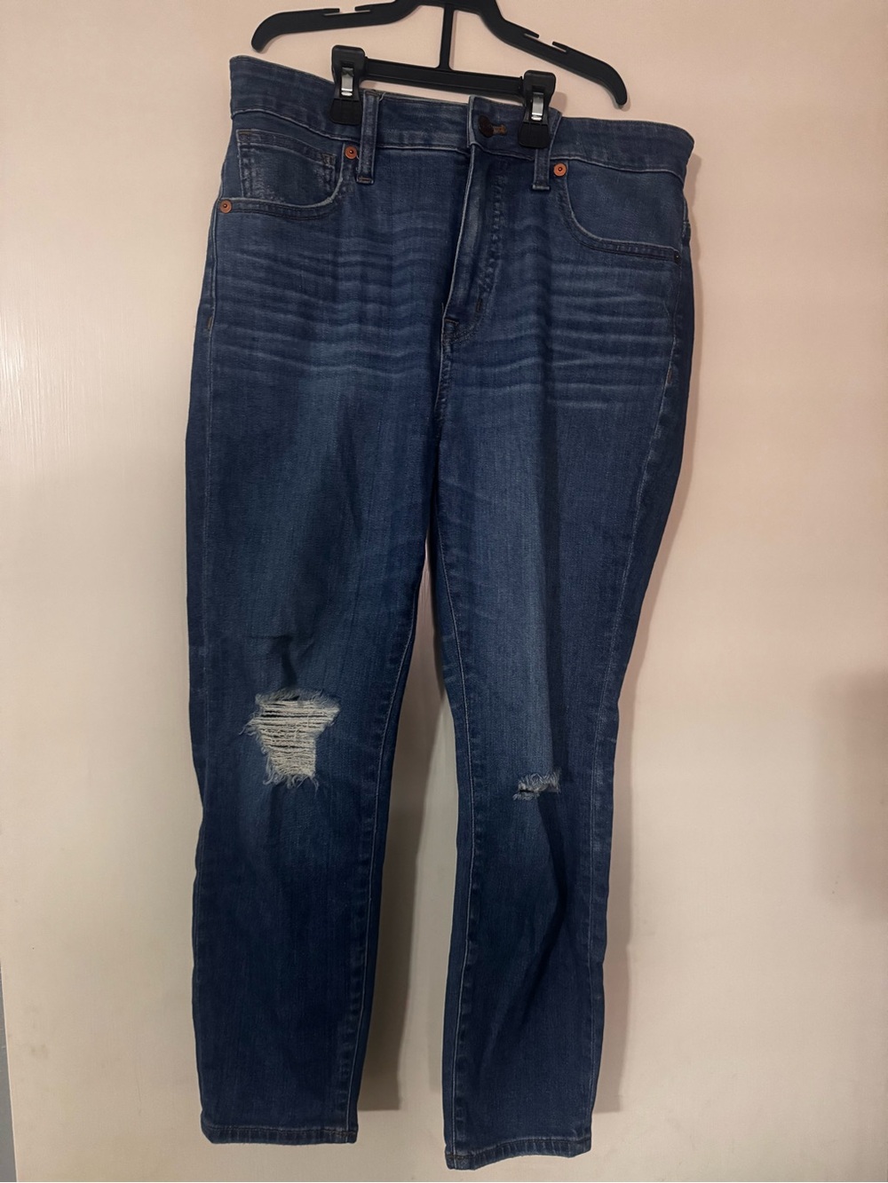 Madewell Petite Curvy High Rise Skinny Crop High-Rise Women's Distressed Jeans
